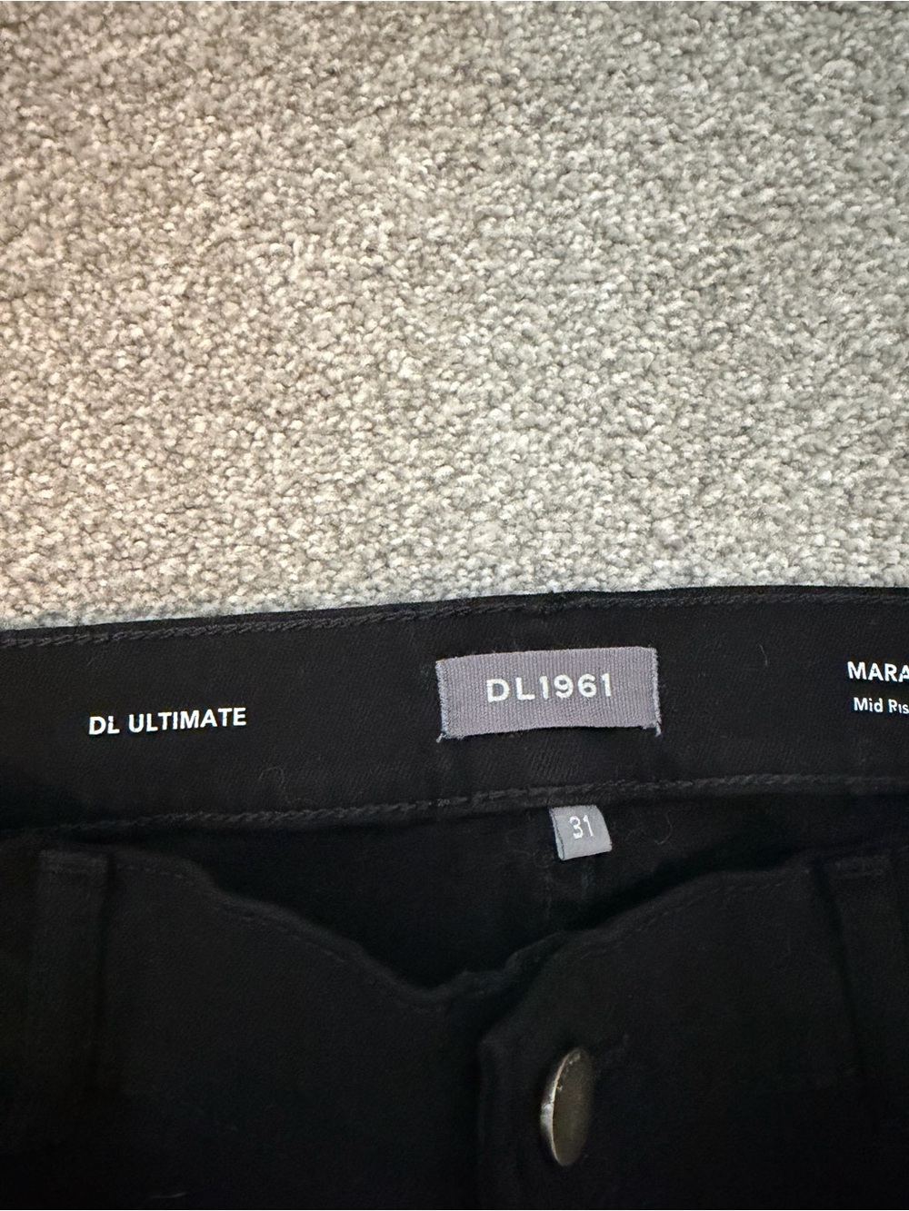 DL1961 Black DL Ultimate Mid-Rise Jeans